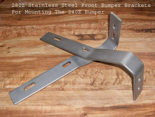 240z front bumper brackets - stainless steel